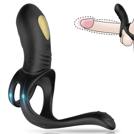 ARMONY - JOY JUMPER RING VIBRADOR PARA CASAIS E PLUG ANAL PRETO - VIBRA24 SEXSHOP