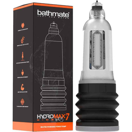 BATHMATE - HYDROMAX 7 WIDE BOY X30 TRANSPARENTE - VIBRA24 SEXSHOP