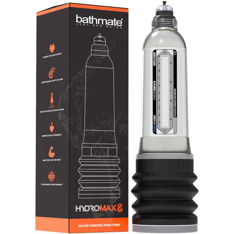 BATHMATE - HYDROMAX 8 TRANSPARENTE - VIBRA24 SEXSHOP