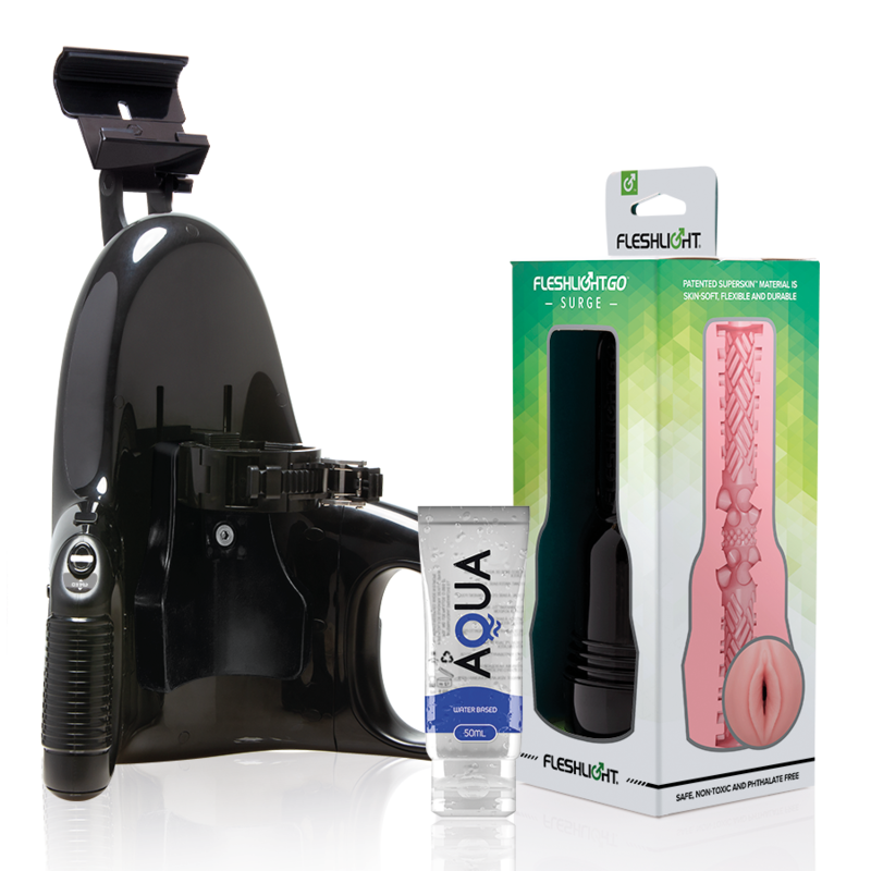 FLESHLIGHT - GO PINK LADY SURGE VAGINA + LANÇAMENTO UNIVERSAL + LUBRIFICANTE AQUA QUALITY 50 ML - VIBRA24 SEXSHOP