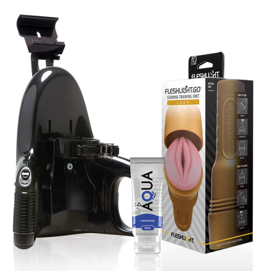 FLESHLIGHT - UNIDADE DE TREINAMENTO STAMINA GO SENHORA + LANÇAMENTO UNIVERSAL + LUBRIFICANTE AQUA QUALITY 50 ML - VIBRA24 SEXSHOP