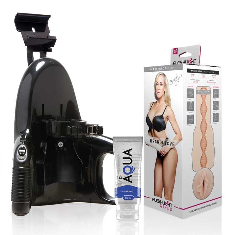 FLESHLIGHT - BRANDI LOVE VAGINA + LANÇAMENTO UNIVERSAL + LUBRIFICANTE AQUA QUALITY 50 ML - VIBRA24 SEXSHOP
