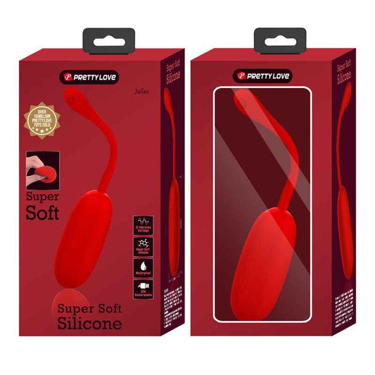 PRETTY LOVE - OVO VIBRATÓRIO IMPERMEVEL-RECARREGVEL JULIUS VERMELHO - VIBRA24 SEXSHOP