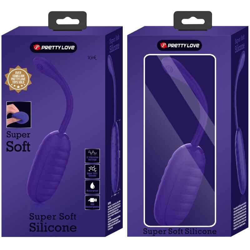 PRETTY LOVE - OVO VIBRATÓRIO RECARREGVEL KIRK ROXO - VIBRA24 SEXSHOP