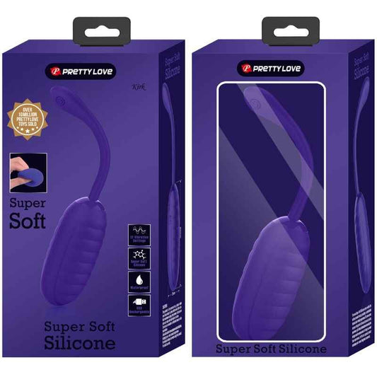 PRETTY LOVE - OVO VIBRATÓRIO RECARREGVEL KIRK ROXO - VIBRA24 SEXSHOP