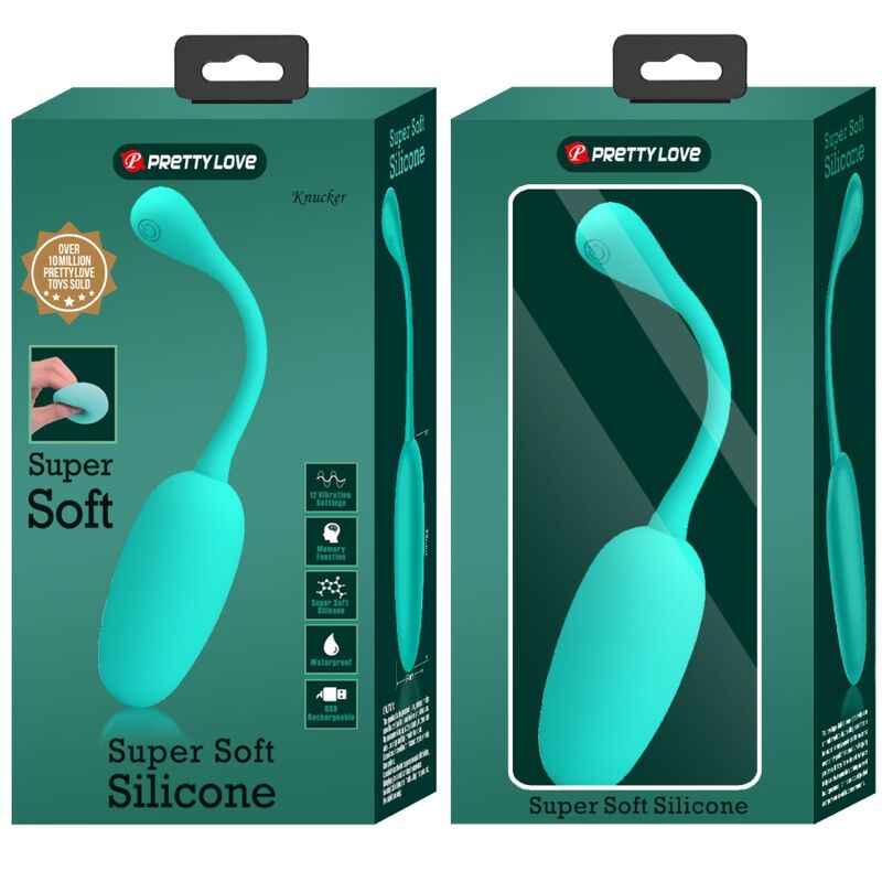 PRETTY LOVE - OVO VIBRATÓRIO RECARREGVEL KNUCKER WATER GREEN - VIBRA24 SEXSHOP