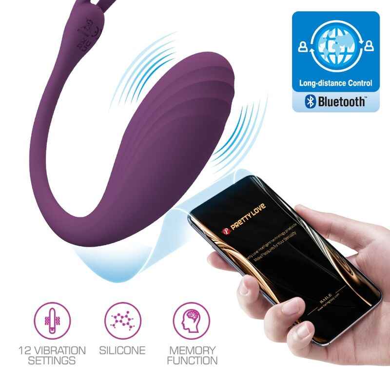 PRETTY LOVE - CATALINA VIBRADOR APP CONTROLE REMOTO ROXO - VIBRA24 SEXSHOP