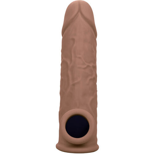CalExotics – Performance Maxx Life-Like Extension 7: Extensão Realista com Alça Escrotal Integrada em Tom Pele Marrom para Prazer Aprimorado