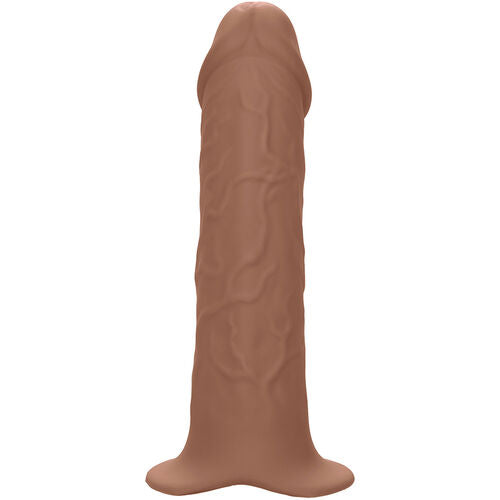 CalExotics – Performance Maxx Life-Like Extension: Extensão Realista com Arnês, Silicone Líquido e Ajuste Seguro em Tom Pele Marrom
