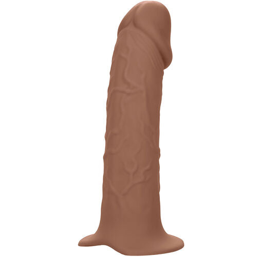 CalExotics – Performance Maxx Life-Like Extension: Extensão Realista com Arnês, Silicone Líquido e Ajuste Seguro em Tom Pele Marrom