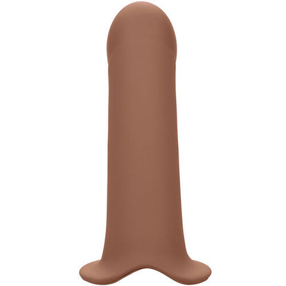 CalExotics – Performance Maxx: Extensão com Arnês, Silicone Líquido e Ajuste Seguro em Tom Pele Marrom - VIBRA24 SEXSHOP