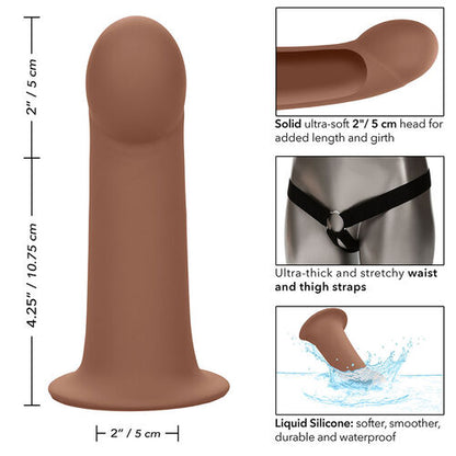 CalExotics – Performance Maxx: Extensão com Arnês, Silicone Líquido e Ajuste Seguro em Tom Pele Marrom - VIBRA24 SEXSHOP