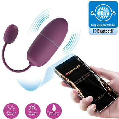 PRETTY LOVE - NYMPH VIBRADOR OVO COM CONTROLE APP LILA - Intensifique Seu Prazer com o Vibrador Ovo Controle App - VIBRA24 SEXSHOP