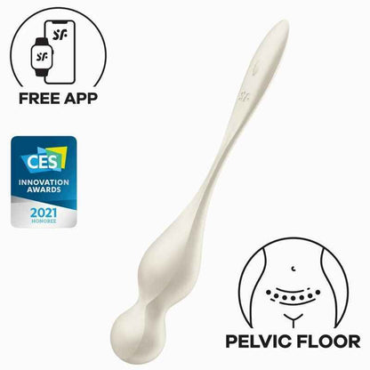 SATISFYER - Bolas Vibratórias de Kegel Satisfyer Love Birds Branco - VIBRA24 SEXSHOP