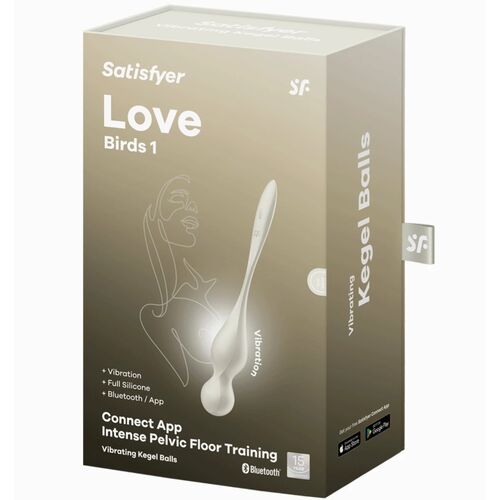 SATISFYER - Bolas Vibratórias de Kegel Satisfyer Love Birds Branco - VIBRA24 SEXSHOP