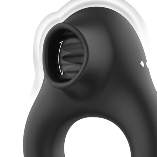 ARNMONEY - Anel Vibrador Silicone 3 Motores Recarregáveis Preto e Ouro