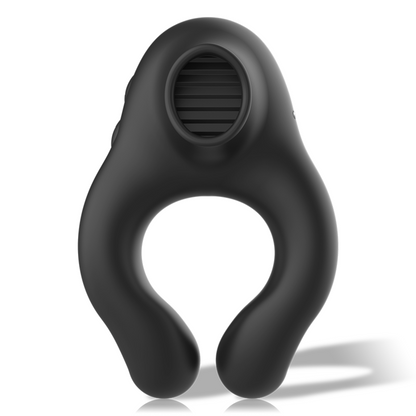 ARNMONEY - Anel Vibrador Silicone 3 Motores Recarregáveis Preto e Ouro - VIBRA24 SEXSHOP
