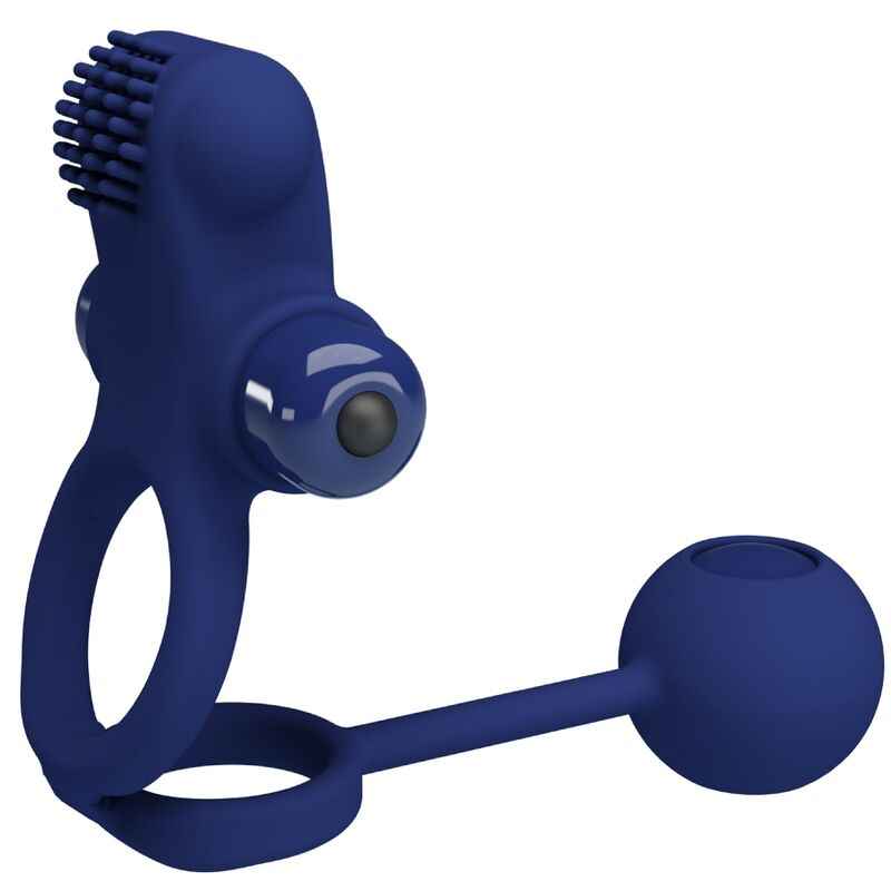 PRETTY LOVE - REMINGTON ANEL VIBRADOR DUPLO COM PLUG AZUL - VIBRA24 SEXSHOP