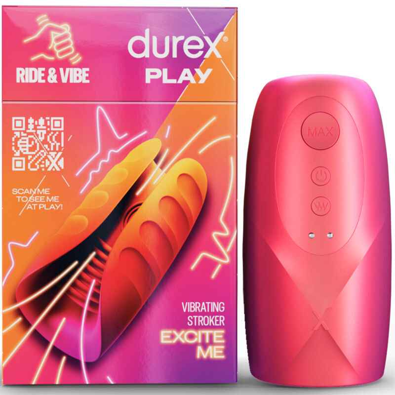 MASTURBADOR VIBRADOR DUREX -TOY RIDE & VIBE - VIBRA24 SEXSHOP