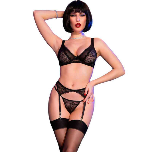 CHILIROSE - CR 4692 CONJUNTO QUATRO PEÇAS PRETO S