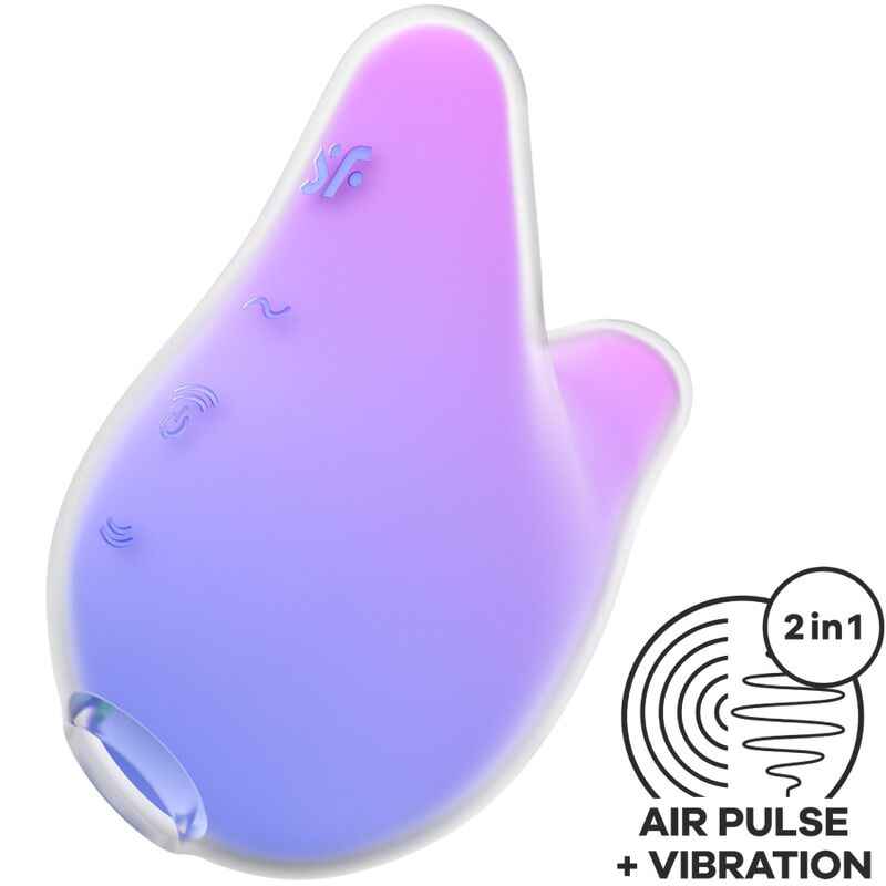 SATISFYER - MERMAID VIBES ESTIMULADOR E VIBRADOR VIOLETA E ROSA - VIBRA24 SEXSHOP
