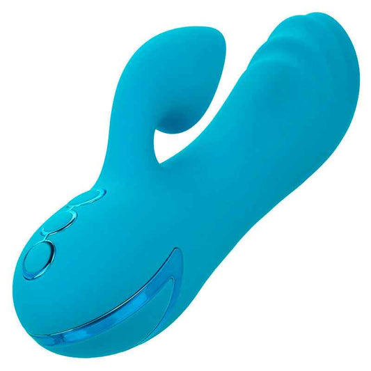 CALEXOTICS - SUNSET BEACH SEDUCER VIBRADOR E ESTIMULADOR 10 FUNÇÕES AZUL - VIBRA24 SEXSHOP