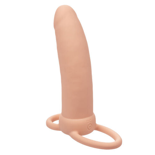 CalExotics – Performance Maxx Thick Dual Penetrator: Sonda para Dupla Penetração com Circunferência Aprimorada, 10 Funções e Anel Escrotal Integrado