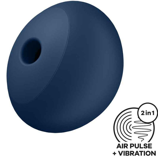 SATISFYER - AIR POWER 4 ESTIMULADOR E VIBRADOR 12 VIBRAÇÕES AZUL - VIBRA24 SEXSHOP