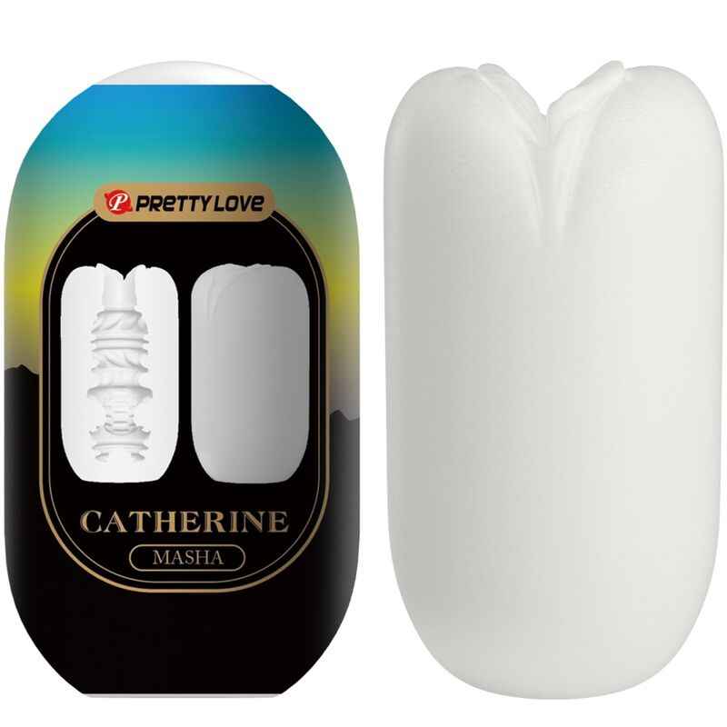 PRETTY LOVE - MASHA MASTURBADOR MASCULINO BRANCO - VIBRA24 SEXSHOP