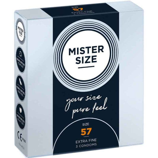 MISTER SIZE - PRESERVATIVO TAMANHO L 57 MM (3 UNIDADES)