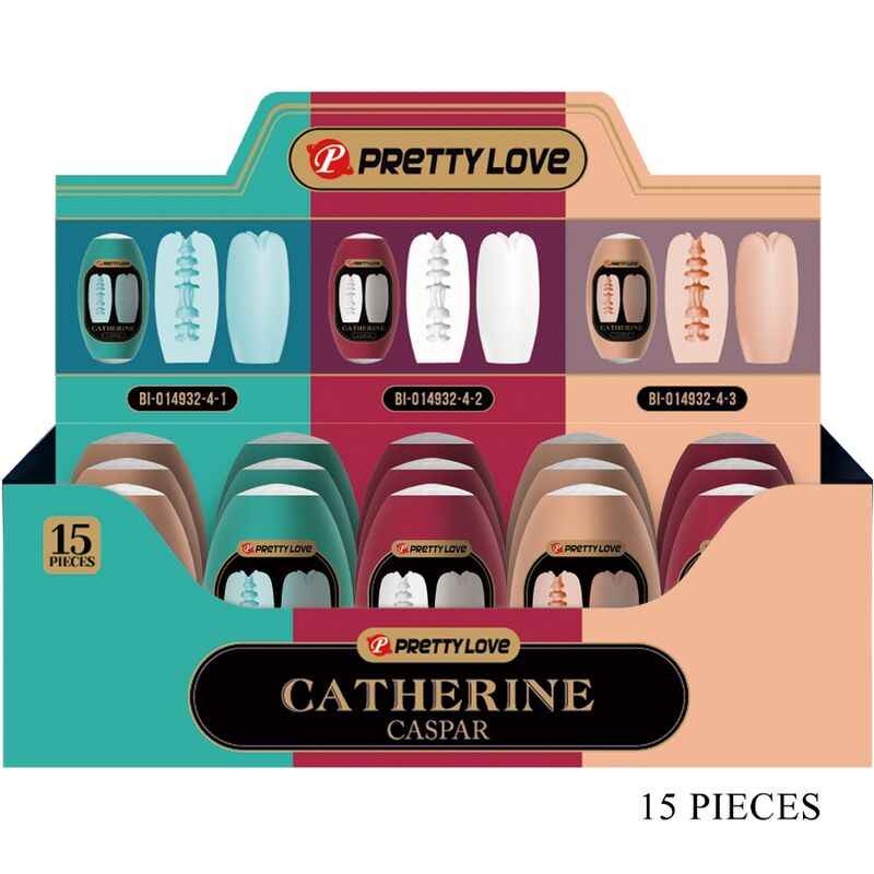 PRETTY LOVE - CASPAR PACK 15 MASTURBADORES MASCULINOS VARIOS - VIBRA24 SEXSHOP