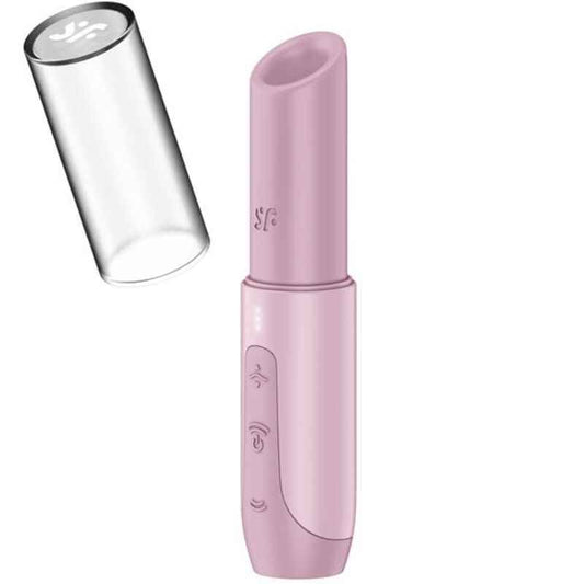 SATISFYER - ESTIMULADOR DE CLITÓRIS SECRET KISS WAVE ROSA - VIBRA24 SEXSHOP