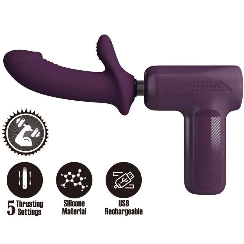 PRETTY LOVE - DJ SCHOLAR MASSAGER 5 CONFIGURAÇÕES ROXO - VIBRA24 SEXSHOP