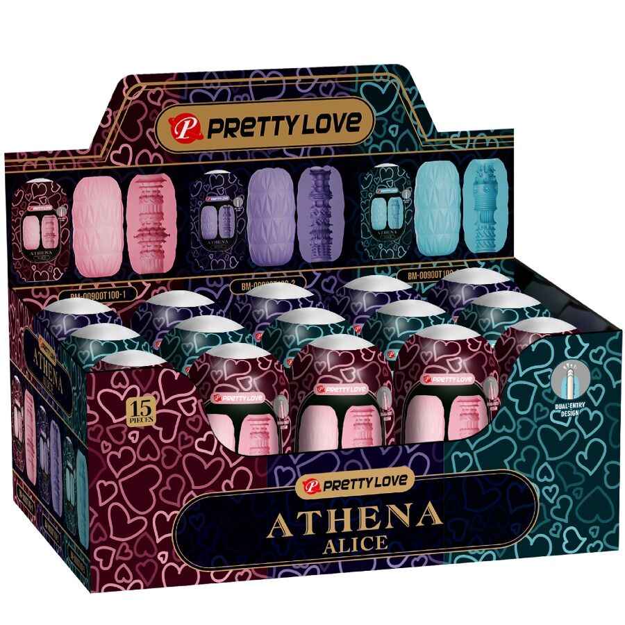 PRETTY LOVE - ATHENA ALICE PACK 15 MASTURBADORES MASCULINOS VARIOS - VIBRA24 SEXSHOP