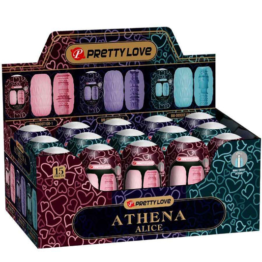 PRETTY LOVE - ATHENA ALICE PACK 15 MASTURBADORES MASCULINOS VARIOS - VIBRA24 SEXSHOP