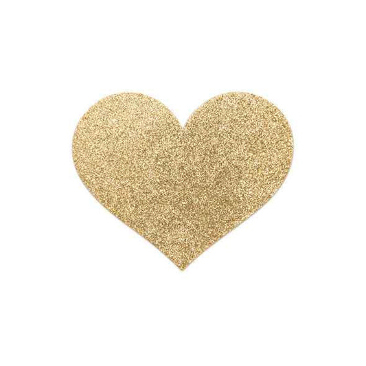 BIJOUX - INDISCRETS FLASH GOLDEN HEART NIPPLE COVERS