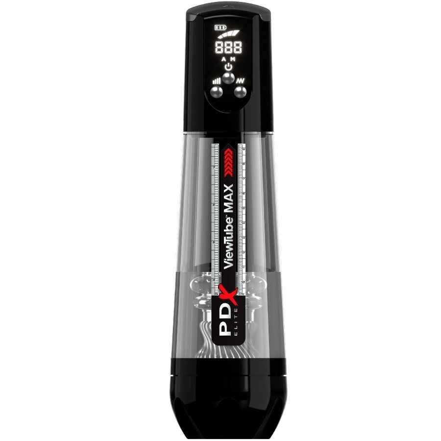 PDX ELITE - VIEWTUBE MAX VIEW MASTURNADOR AUTOMÁTICO COM SUCÇÃO TRANSPARENTE - VIBRA24 SEXSHOP