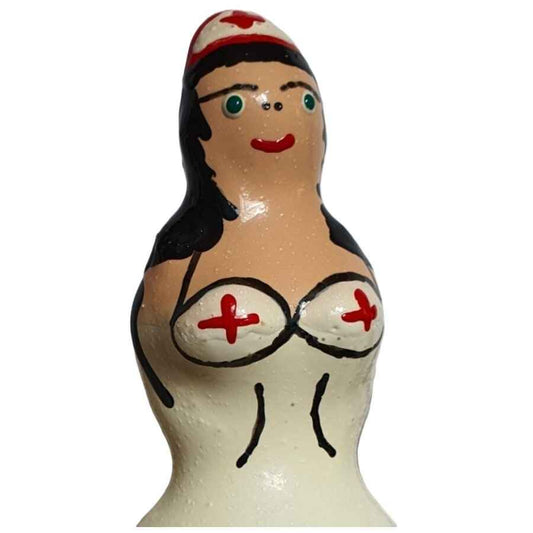CONDOMERIE - PRESERVATIVOS NOVIDADES PINTADOS À MÃO ENFERMEIRA PRETO