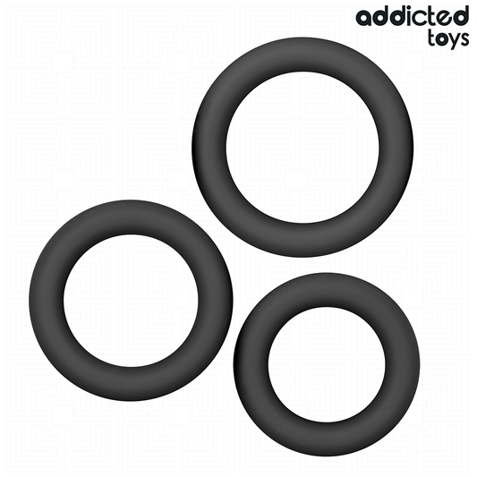 ADDICTED TOYS - CONJUNTO DE ANÉIS DE SILICONE MODELO 1 - VIBRA24 SEXSHOP