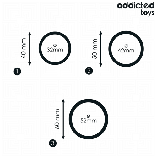 ANEL DE SILICONE PARA ADULTOS - ADDICTED TOYS CONJUNTO DE ANÉIS DE SILICONE MODELO 2 - VIBRA24 SEXSHOP