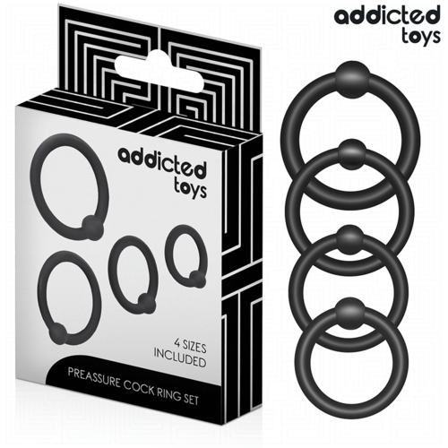 ADDICTED TOYS - Anel de Silicone Pressão: Conjunto de Anéis para Estímulo e Prazer - VIBRA24 SEXSHOP