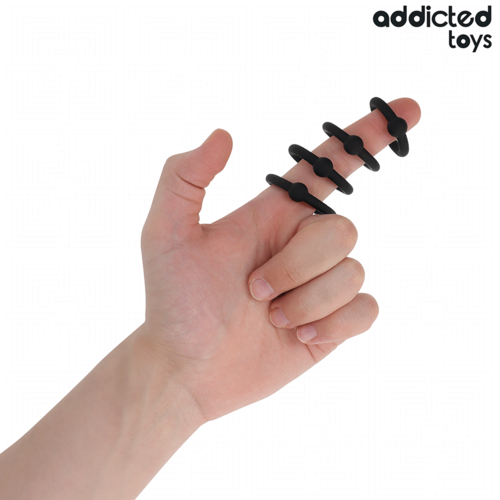 ADDICTED TOYS - Anel de Silicone Pressão: Conjunto de Anéis para Estímulo e Prazer - VIBRA24 SEXSHOP