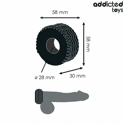 ANEL DE PÉ EXTRA GROSSO - ADDICTED TOYS ANEL PENIANO EXTRA GROSSO - VIBRA24 SEXSHOP