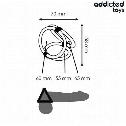 ANEL PARA O PÉNIS TRIPLO - A MELHOR ESCOLHA - VIBRA24 SEXSHOP