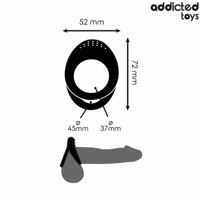 ANEL DE PÉNIS TEXTURIZADO - ADDICTED TOYS COM DUPLA TEXTURA - VIBRA24 SEXSHOP