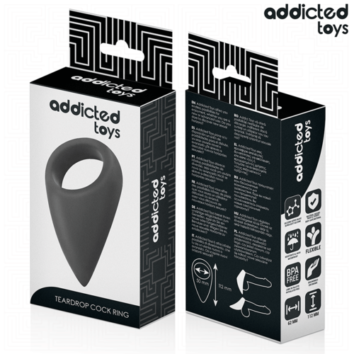 Anel de Pénis em Forma de Lágrimas - Addicted Toys para Prazer Intenso - VIBRA24 SEXSHOP
