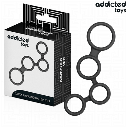 ANEL PARA PÉNIS COM DIVISORES PARA TESTÍCULOS - ADDICTED TOYS - VIBRA24 SEXSHOP