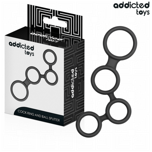 ANEL PARA PÉNIS COM DIVISORES PARA TESTÍCULOS - ADDICTED TOYS - VIBRA24 SEXSHOP
