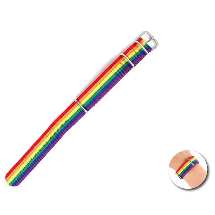 PRIDE - PULSEIRA DA BANDEIRA DO ARCO-ÍRIS