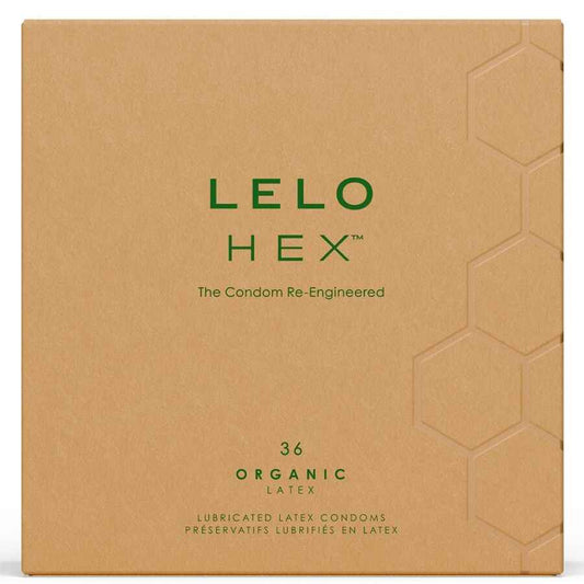 LELO - CAIXA DE PRESERVATIVOS ORGÂNICOS HEX 36 UNIDADES